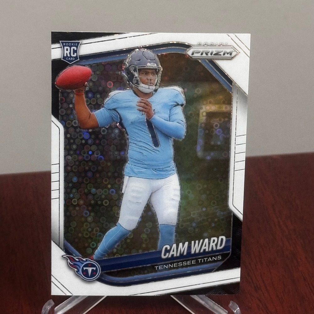2025 Panini Prizm Cam Ward Rookie Card Tennessee Titans 2025 Disco Prizm #352